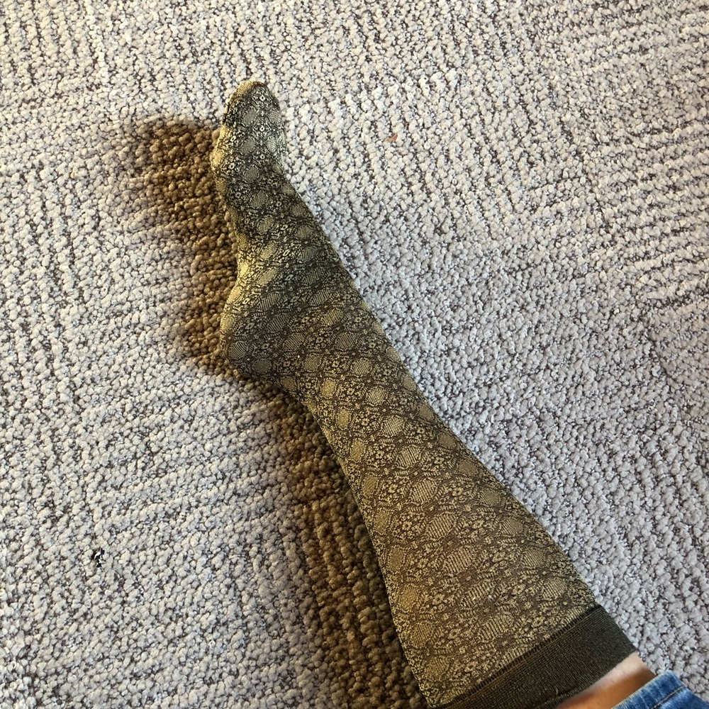 Green Patterned Women’s Socks